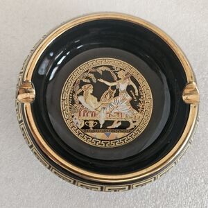 Black and Gold Decorative Ashtray